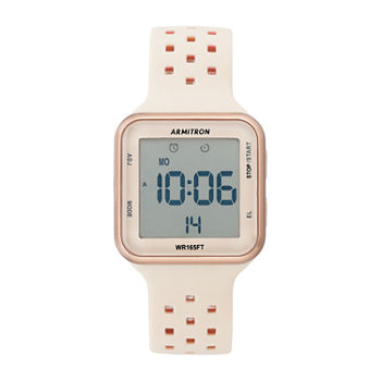 Armitron Pro Sport Womens Chronograph Multi-Function Digital Rose Goldtone Strap Watch 40/8417pbh
