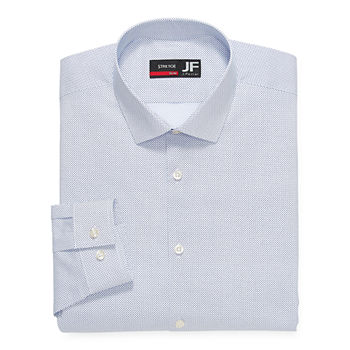 JF J.Ferrar Mens Coolmax Spread Collar Long Sleeve Stretch Moisture Wicking Big and Tall Dress Shirt