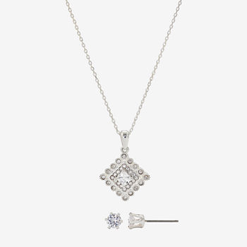 Sparkle Allure 2-pc. Cubic Zirconia Pure Silver Over Brass Diamond Jewelry Set
