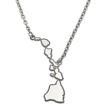 Personalized Sterling Silver Hawaii Pendant Necklace