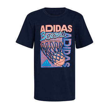 adidas Big Boys Crew Neck Short Sleeve Graphic T-Shirt
