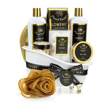 Lovery French Vanilla Home Bath Gift Set -14pc Body Care Kit