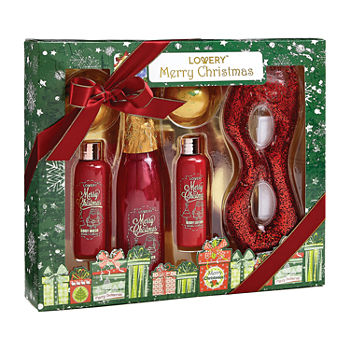 Lovery Red Rose And Jasmine Christmas Gift - 9pc Bath And Body Care Set
