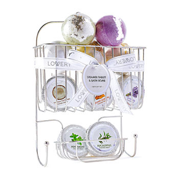 Lovery Shower Steamers And Bath Bombs Set - 11pc Aromatherapy Caddy Gift