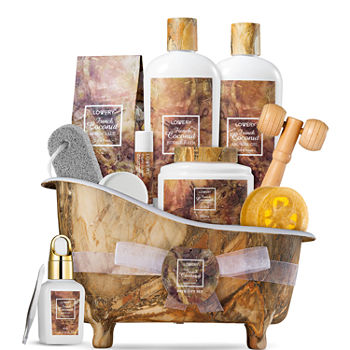 Lovery French Coconut Gift Basket - 13pc Spa Kit
