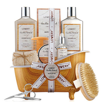 Lovery Vanilla Almond Bath Set - 11pc Grooming Spa Basket