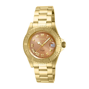 Invicta Womens Gold Tone Stainless Steel Bracelet Watch 14365