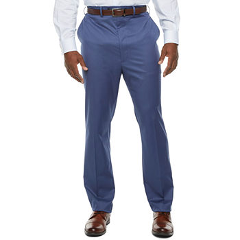 Shaquille O’Neal XLG Blue Mens Stretch Regular Fit Suit Pants - Big and Tall