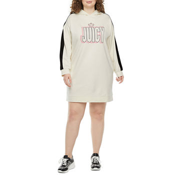 Juicy By Juicy Couture Long Sleeve Sweatshirt Dress-Plus