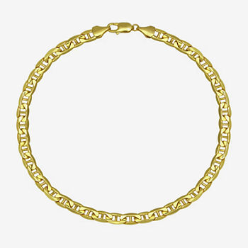 Made in Italy 10K Yellow Gold 9" Hollow Mariner Chain Bracelet