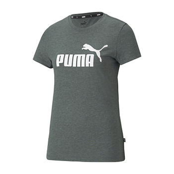 Puma Essential Heather Logo Tee Womens Crew Neck Short Sleeve T-Shirt