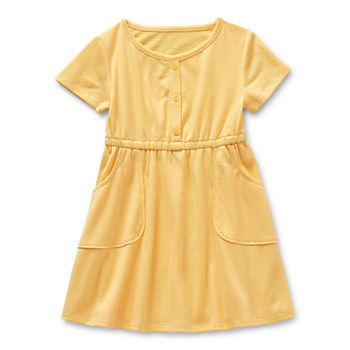 Okie Dokie Toddler Girls Short Sleeve A-Line Dress