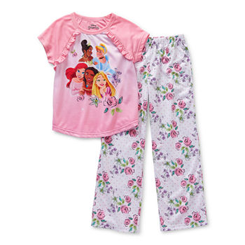 Disney Little & Big Girls 2-pc. Princess Pant Pajama Set