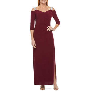 R & M Richards 3/4 Sleeve Evening Gown