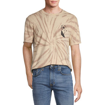 Arizona Everyday Mens Crew Neck Short Sleeve Regular Fit Tie-Dye Graphic T-Shirt