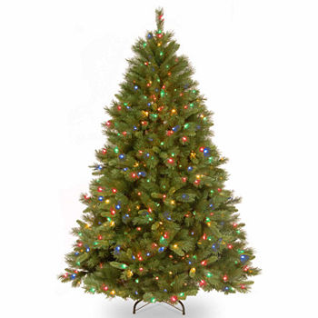 National Tree Co. 7 1/2 Foot Winchester Pine Pine Pre-Lit Flocked Christmas Tree