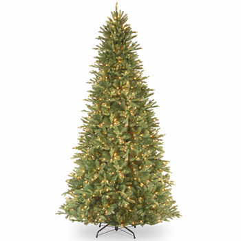 National Tree Co. 9 Foot Tiffany Fir Slim Fir Pre-Lit Christmas Tree