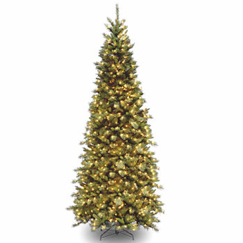 National Tree Co. 9 Foot Tiffany Slim Fir Fir Pre-Lit Christmas Tree