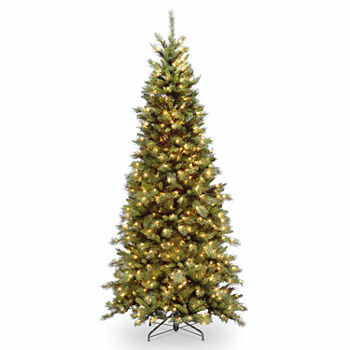 National Tree Co. 7 1/2 Foot Tiffany Slim Fir Fir Pre-Lit Christmas Tree