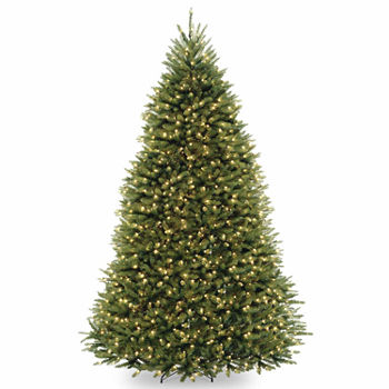 National Tree Co. 9 Foot Dunhill Fir Hinged Fir Pre-Lit Christmas Tree