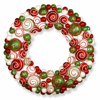 National Tree Co. Mixed Ornament Indoor Outdoor Christmas Wreath