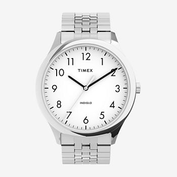 Timex Mens Silver Tone Stainless Steel Expansion Watch Tw2u39900jt