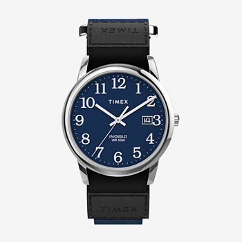Timex Mens Blue Leather Strap Watch Tw2u85000jt