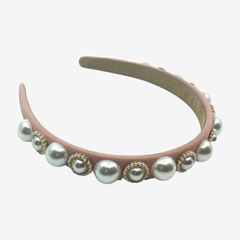 Mixit Blush Pink With Simulated Pearls Headband