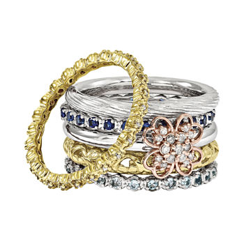 Personally Stackable Diamond-Accent Ring