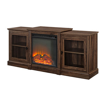 60" Classic Tiered Top Fireplace TV Console