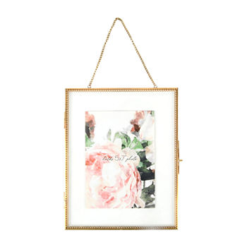 New View 5x7 Hanging Gold Float 1-Opening Wall Frame