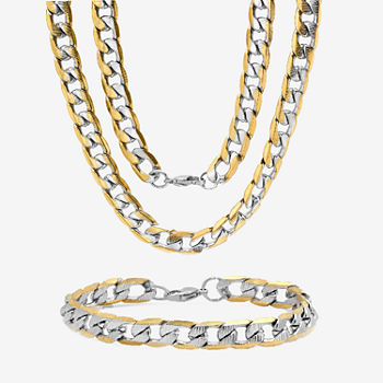 Steeltime 18K Gold Over Stainless Steel 2-pc. Jewelry Set