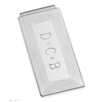 Personalized Rhodium-Plated Money Clip