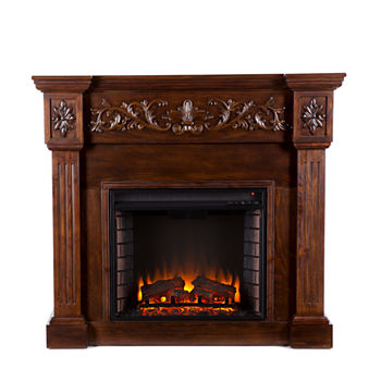 Carved Electric Fireplace