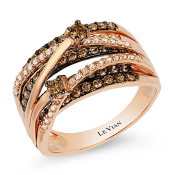 LIMITED QUANTITIES Le Vian Grand Sample Sale™ Chocolate Diamonds® & Vanilla Diamonds® Ring set in 14K Strawberry Gold®