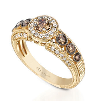 LIMITED QUANTITIES Le Vian Grand Sample Sale™ Chocolate Diamonds® & Vanilla Diamonds® Ring set in 14K Honey Gold™