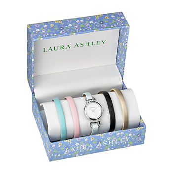 Laura Ashley Womens Silver Tone Bracelet Watch Lass1104ss