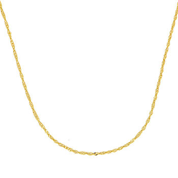 Made in Italy 14K Gold 1.65mm 16" Singapore Chain