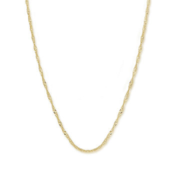 Made in Italy 14K Gold 16" Singapore Chain
