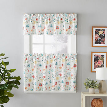 Saturday Knight Floral Dance Rod Pocket Tailored Valance