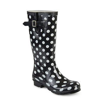 Journee Collection Womens Mist Rain Boots Water Resistant Block Heel
