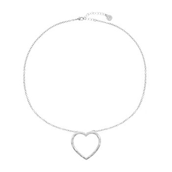 Liz Claiborne 20 Inch Cable Heart Pendant Necklace