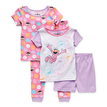 Toddler Girls 4-pc. Sesame Street Pajama Set