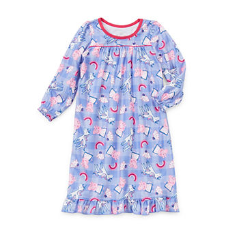 Toddler Girls Peppa Pig Round Neck Long Sleeve Nightgown