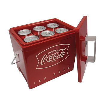 Coca-Cola® Retro Ice Chest Style 6 Can Mini Cooler 12V DC/110V AC