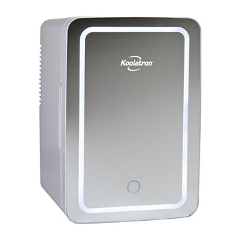 Cosmetic Fridge with LED Lighted Makeup Mirror- 6L Portable AC/DC