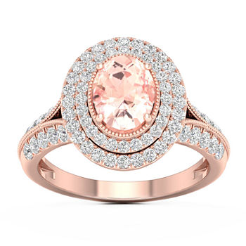 Womens 5/8 CT. T.W. Genuine Pink Morganite 10K Gold Engagement Ring