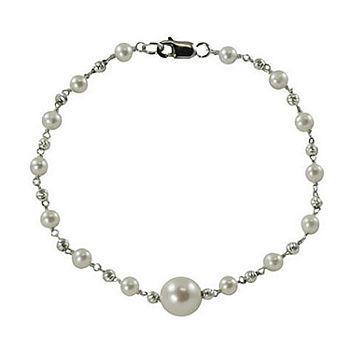 Sterling Silver Cultured Freshwater Pearl Bracelet