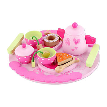 Classic Toy Toddler Wooden Afternoon Tea Playset