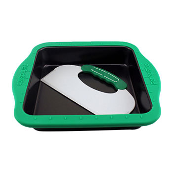 Perfect Slice Cake Pan With Tool & Silicone Sleeve Square